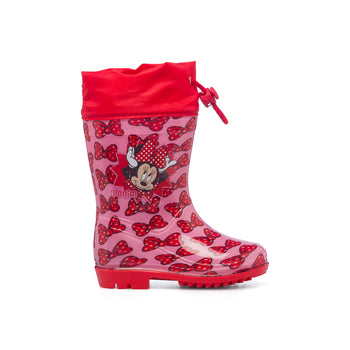 Stivali di gomma rosa e rossi da bambina con logo Minnie, Idee Regalo Natale, SKU p471000058, Immagine 0